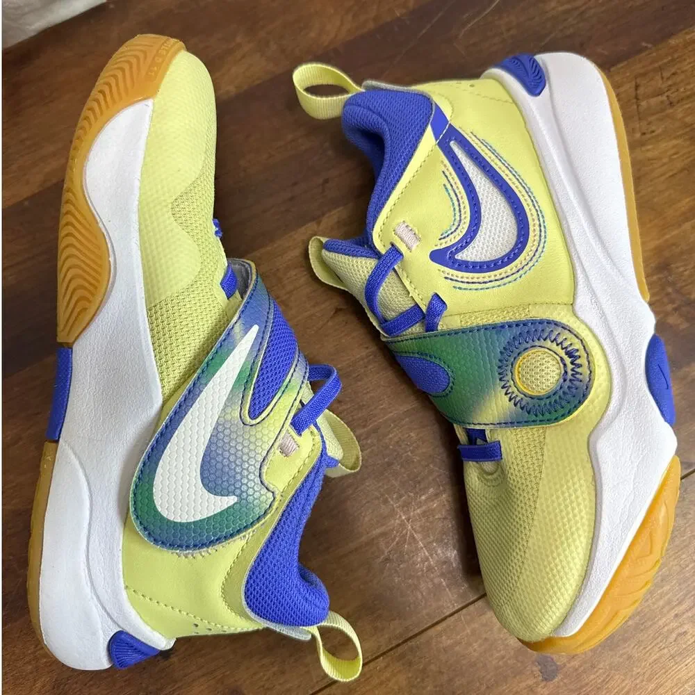 Nike Team Hustle D11 Special Edition Luminous Green Ultramarine Youth Size 1